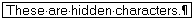 Hidden Characters